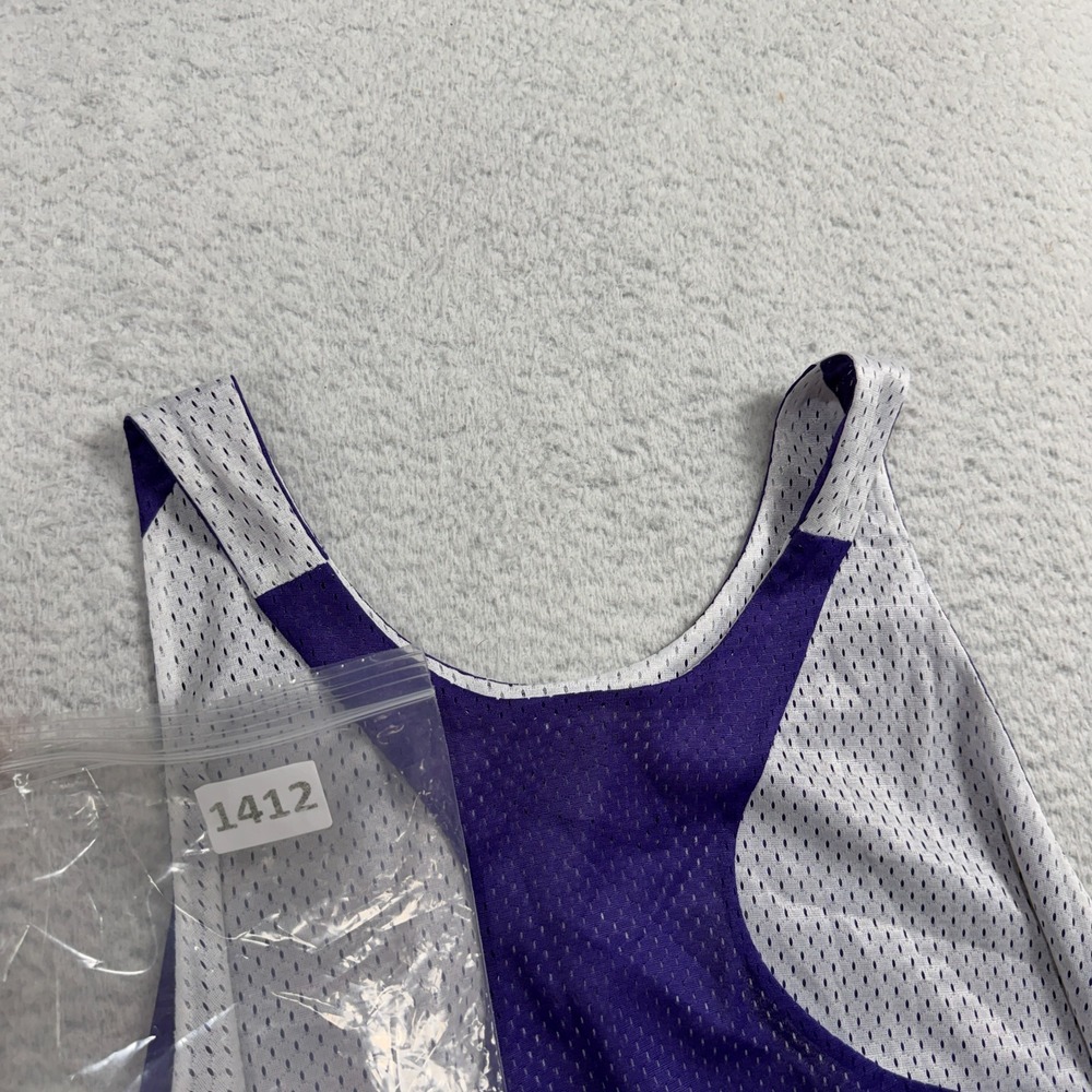 VTG Nike 90s Womens Reversible Basketball Tank Top Purple Mesh Size 2XL 3XL NWT - Picture 6 of 6
